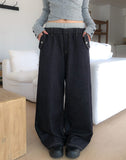 Onu Sagging Banding Layered Denim Pants