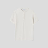 Logan Ribbed Muscle Fit Henley Neck Short Sleeve T-shirt