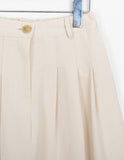 Ribam banding cotton pleats long skirt