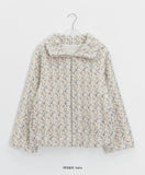 Tumbab Wool Collar Quilted Fleece Jumper