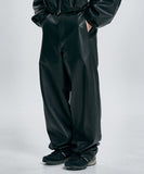 Vegan Leather Curved Pants