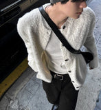 Thick Angora Semi Over Cardigan