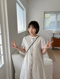 Pendol Summer Reversible Stripe Sleeveless Long One Piece
