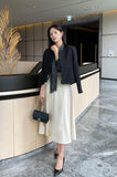 Enard satin flared skirt