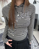 Ruben Striped Print Hoodie