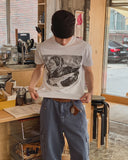 Grunge Vintage Photo Print Short Sleeve T-shirt