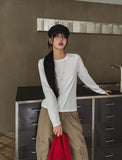 [U-BASIC] Silket Round Cotton Long Sleeve