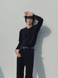 Ness V-neck bamboo knit