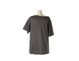 Tekin Lettering Off-Shoulder Overfit Short Sleeve T-Shirt