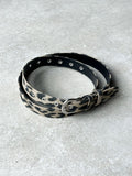 Leopard eyelet belt