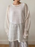 [unisex] Dolt Summer Punching See-through Knit