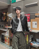 With Biker Leather Jacket