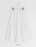 Mirato Lace Shirring Banding Long Skirt