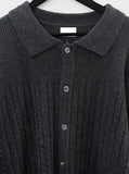 30% Wool) Musyu Collar Knit Cardigan