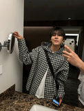 Hooded check shirt