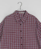 [BAONHAUS] Kinens Over Check Short Sleeve Shirt