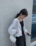 Pire Crop Hood Windbreaker Jacket