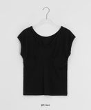 Leuni Lace Cap Sleeve Layered Short Sleeve T-shirt