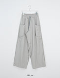 Ibe Balloon Wide Cut Nylon Banding Pants