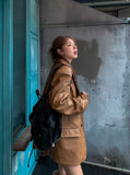 (UNISEX) Ed Leather Over Blazer