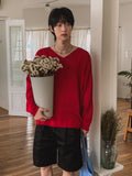 Slick Linen V-Neck Knit
