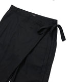 Wool Blend Asymmetrical Long Skirt Pants