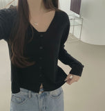 Sweet V-neck Knit Cardigan