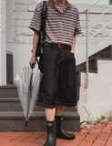 Riddle Stitch Bermuda Denim Pants