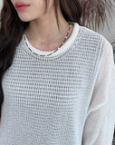 Laon see-through linen knit