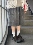 [Unisex] Katrin Washing Denim Banding Bermuda Pants