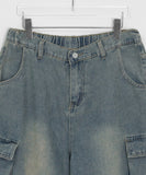 [Unisex] Filkan Denim Cargo Bermuda Pants