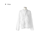 Pita Color Matching Shirring Windbreaker Hood Zip-Up