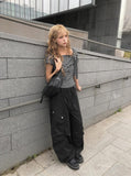 Harry Pintuck Banding Diagonal Cargo Pants