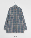 [BAONHAUS] Vintage Check Pocket Over Shirt