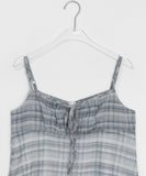 Deet Check Layered Sleeveless One Piece
