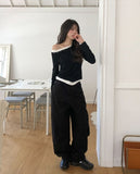 Toz Back Pocket Cotton Balloon Pants