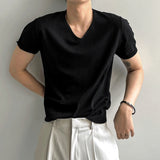 Ice Tencel V-neck Short Sleeve Knit
