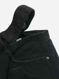 Cutout Waist Denim Shorts