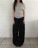 Paulbe Wide Banding Pants