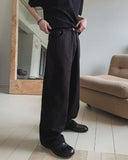 Robed Quad Pocket Wide Cotton Pants