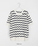 [unisex] Peribi Round Wave Short Sleeve Knit