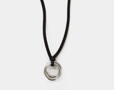 Lubon Ring Suede Adjustable Necklace