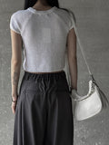 Popu Summer Knit Short Sleeve T-shirt