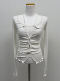 Ravy Shirring Halter Neck T-Shirt