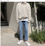 Deep regular denim pants