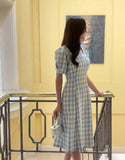 Manilo Puff Tweed Check One Piece