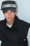 Studded Plaid patch military cap