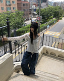 Tida Overfit Punching See-through Long-Sleeve Knit