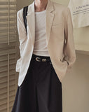 L'Obrey Single Linen Blazer