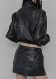 [mnem] Wisp Leather Jacket